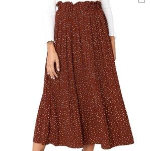 Polka Dot Midi Skirt